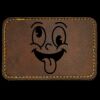Faux Leather Engravable Patch - Round-Corner Rectangular Thumbnail