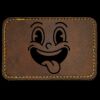 Faux Leather Engravable Patch - Round-Corner Rectangular Thumbnail