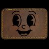 Faux Leather Engravable Patch - Round-Corner Rectangular Thumbnail