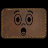 Faux Leather Engravable Patch - Round-Corner Rectangular Thumbnail
