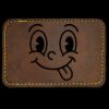Faux Leather Engravable Patch - Round-Corner Rectangular Thumbnail