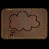 Faux Leather Engravable Patch - Round-Corner Rectangular Thumbnail