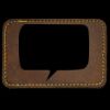 Faux Leather Engravable Patch - Round-Corner Rectangular Thumbnail