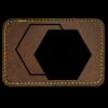Faux Leather Engravable Patch - Round-Corner Rectangular Thumbnail