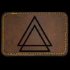 Faux Leather Engravable Patch - Round-Corner Rectangular Thumbnail