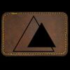 Faux Leather Engravable Patch - Round-Corner Rectangular Thumbnail