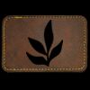 Faux Leather Engravable Patch - Round-Corner Rectangular Thumbnail