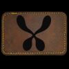 Faux Leather Engravable Patch - Round-Corner Rectangular Thumbnail
