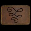 Faux Leather Engravable Patch - Round-Corner Rectangular Thumbnail