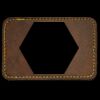 Faux Leather Engravable Patch - Round-Corner Rectangular Thumbnail