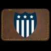 Faux Leather Engravable Patch - Round-Corner Rectangular Thumbnail