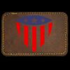 Faux Leather Engravable Patch - Round-Corner Rectangular Thumbnail