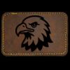 Faux Leather Engravable Patch - Round-Corner Rectangular Thumbnail