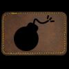 Faux Leather Engravable Patch - Round-Corner Rectangular Thumbnail