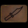 Faux Leather Engravable Patch - Round-Corner Rectangular Thumbnail