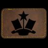 Faux Leather Engravable Patch - Round-Corner Rectangular Thumbnail