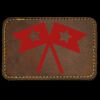 Faux Leather Engravable Patch - Round-Corner Rectangular Thumbnail