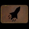 Faux Leather Engravable Patch - Round-Corner Rectangular Thumbnail