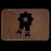 Faux Leather Engravable Patch - Round-Corner Rectangular Thumbnail