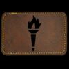 Faux Leather Engravable Patch - Round-Corner Rectangular Thumbnail