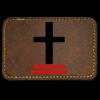 Faux Leather Engravable Patch - Round-Corner Rectangular Thumbnail