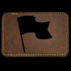 Faux Leather Engravable Patch - Round-Corner Rectangular Thumbnail
