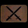 Faux Leather Engravable Patch - Round-Corner Rectangular Thumbnail