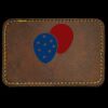 Faux Leather Engravable Patch - Round-Corner Rectangular Thumbnail