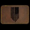 Faux Leather Engravable Patch - Round-Corner Rectangular Thumbnail