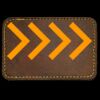 Faux Leather Engravable Patch - Round-Corner Rectangular Thumbnail