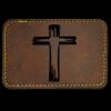 Faux Leather Engravable Patch - Round-Corner Rectangular Thumbnail