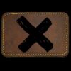 Faux Leather Engravable Patch - Round-Corner Rectangular Thumbnail
