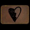 Faux Leather Engravable Patch - Round-Corner Rectangular Thumbnail
