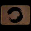 Faux Leather Engravable Patch - Round-Corner Rectangular Thumbnail