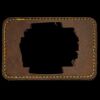 Faux Leather Engravable Patch - Round-Corner Rectangular Thumbnail