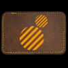 Faux Leather Engravable Patch - Round-Corner Rectangular Thumbnail