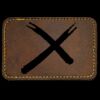 Faux Leather Engravable Patch - Round-Corner Rectangular Thumbnail